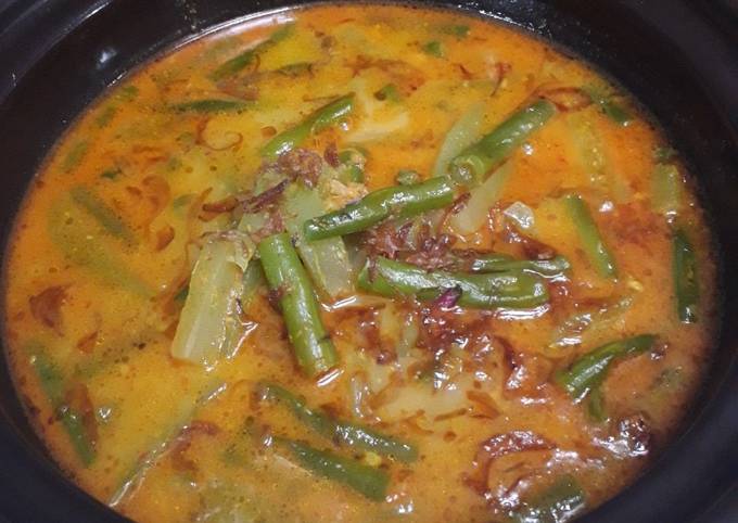 Langkah Mudah untuk Menyiapkan Gulai Buncis Labu Siam (12), Lezat Sekali