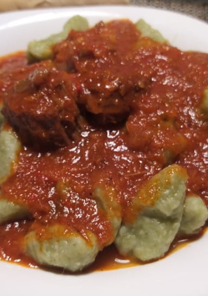 Una foto de Ñoquis soufflé de espinacas