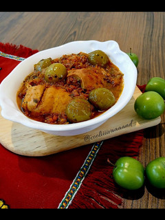 عکسی از دستور خورشت گوجه سبز