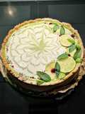Coconut,lime and Basil Bavarois Pie