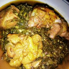 A picture of Spinach soup.