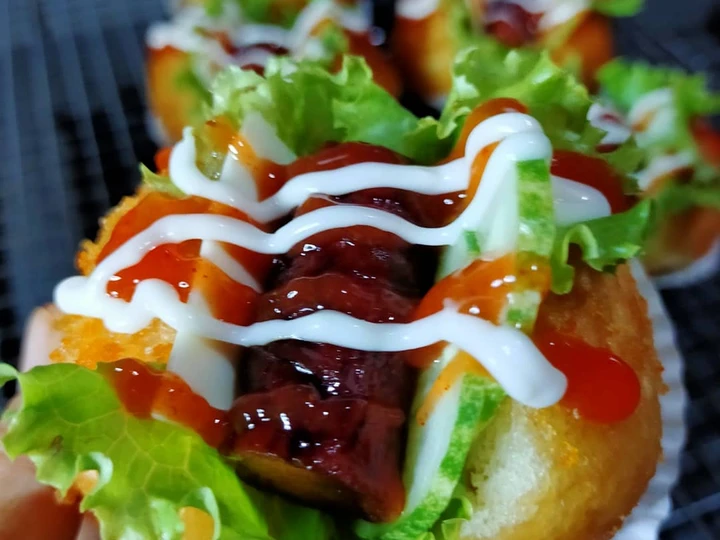 Cara Mudah Menyiapkan Resep Donat sosis uul yang Sempurna Anti Ribet, Lezat