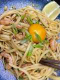 Chili oil noodles con gambas y chipotle