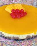 Cheesecake de mango y chocolate blanco