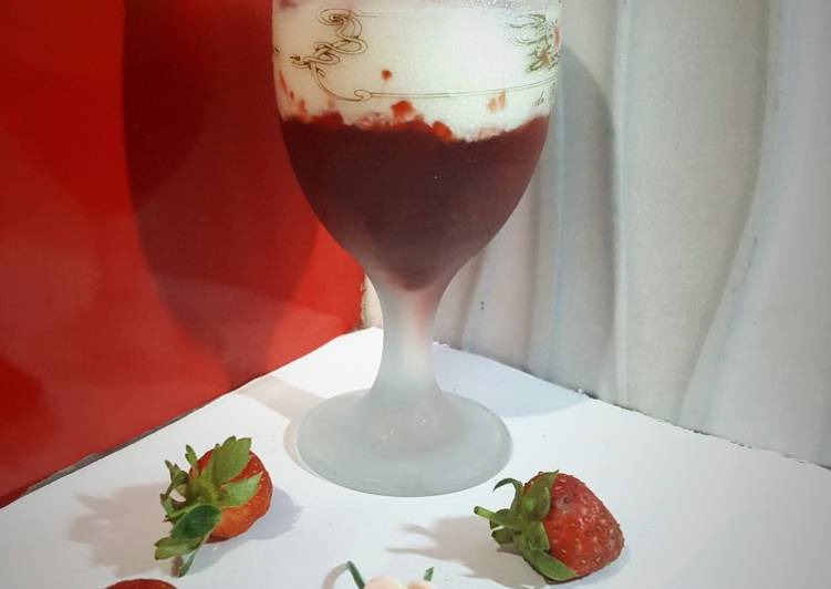 Resep Korean Fresh Strawberry Milk yang Lezat