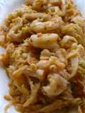 Repollo con gambas