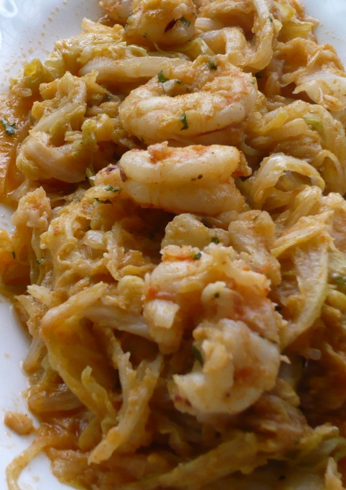 Una foto de Repollo con gambas