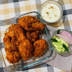 A picture of Fried Chicken kabab.