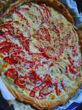 Tarte à la tomate au thon et à la moutarde