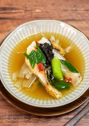 【老菜脯烏魚蘿蔔籤湯】小寒節氣燉湯，味美價廉富營養 的食譜成品照片