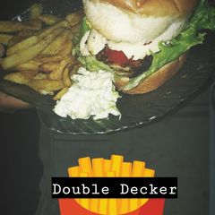 A picture of Double decker burger #ramzan ki tayyari.