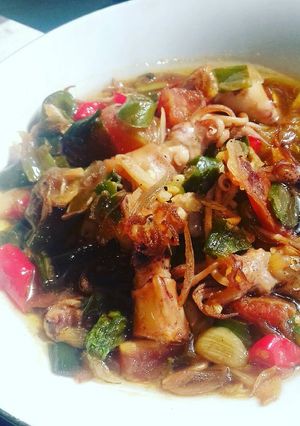 Foto resep Tumis cumi asin cabe ijo