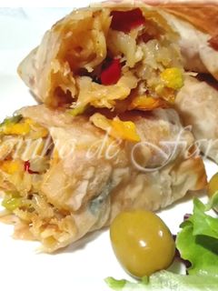 Foto de Bacalhau em massa filo