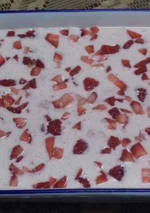Una foto de Fresas con crema