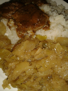 A picture of Cabbage with potatoes.