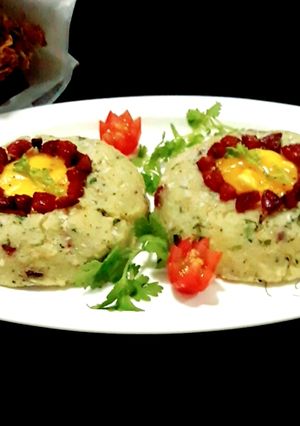 รูปของ รังไข่มันฝรั่งบด🥔🥚 Potato Egg Nest 🥚🥔