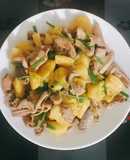 Lòng heo xào dứa