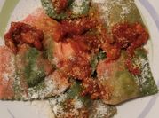 Una foto di ripieno ravioli