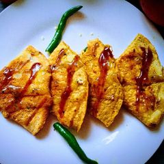 A picture of Chickpea flour Pan Cake Besan fluffy Chilla.