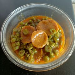 French Beans ki sabzi (fansi dhokli nu shaak) A picture of French Beans ki sabzi (fansi dhokli nu shaak).