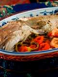 Oven baked fish with chili - samkeh harra