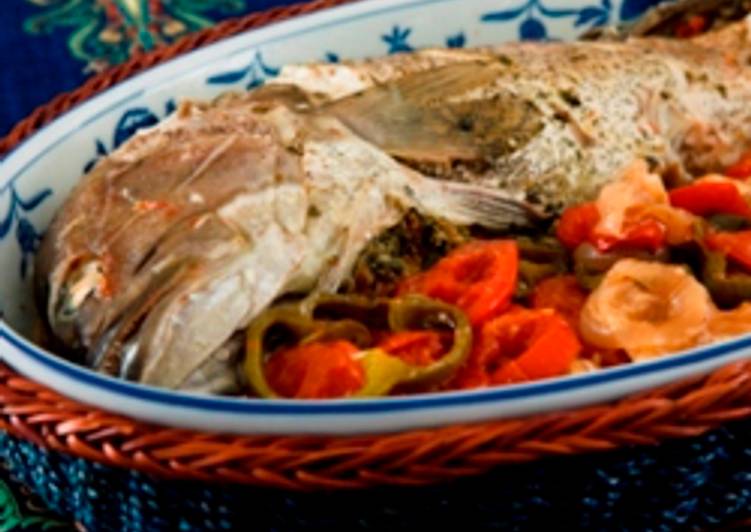 Recipe of Favorite Oven baked fish with chili - samkeh harra