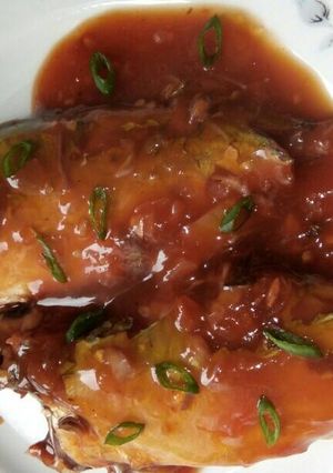 Hình của món Cá sốt tương cà.