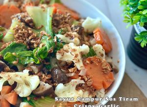 Gambar Sayur Campur Sos Tiram Crispy Garlic