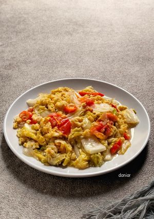 Foto resep Tumis Telur dan Sawi Putih