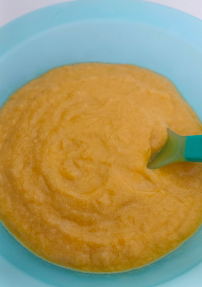 Una foto de Puré de verdura con pollo (para 8 meses hacia delante)