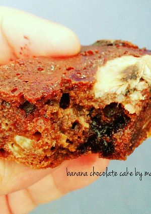 Foto resep Banana chocolate cake (Moist bingitsss, no mixer)