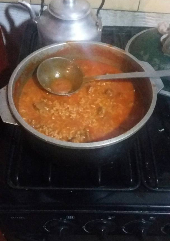 Una foto de Guiso de arroz con carne