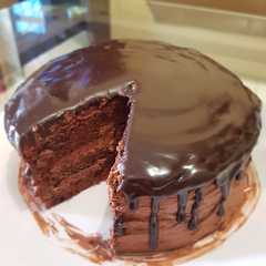 A picture of Chocolate cake / spongecake coklat.