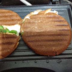 Cheesy egg panini A picture of Cheesy egg panini.