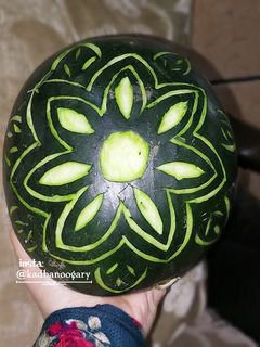 عکسی از دستور حکاکی هندوانه یلدا (مبتدی) 🍉