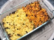 Una foto de zapallito con couscous
