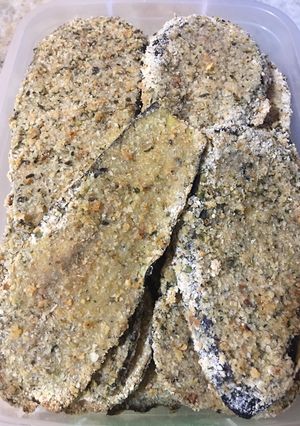 Una foto de Milanesas de berenjenas al horno 🍆