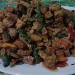 รูปของ Oseng tempe jamur lombok ijo
