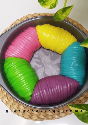 Foto resep Rainbow Wool Roll bao/ steamed buns / bakpao