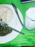 Ugali with mboga kienyeji and mala