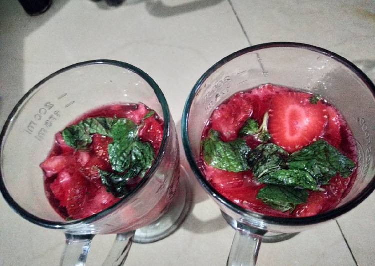 Resep 101. Strawberry Mojito Fanta, Menggugah Selera