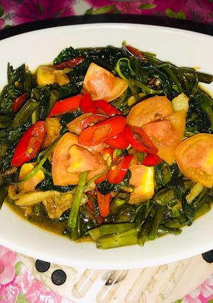 Foto resep Cah kangkung bawang putih