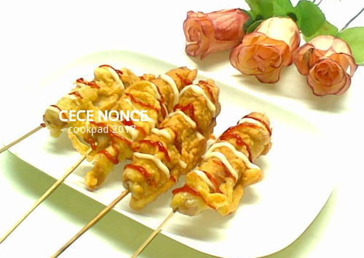 Step-by-Step Guide to Prepare Love Sate Sosis Goreng #Sarapan Keluargaku
