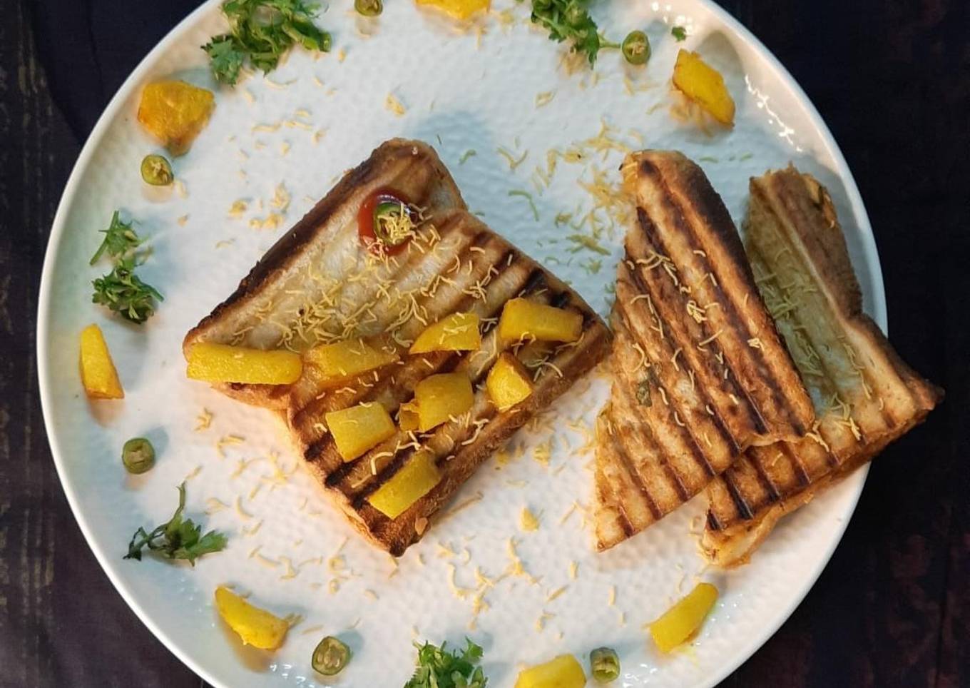 Easiest Way to Make Favorite Grilled aloo sandwich