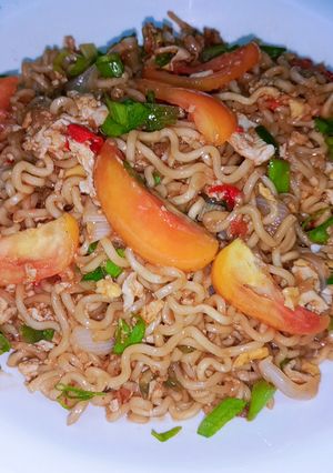 Foto resep Mie Tek Tek Pedas Manis (Simple)