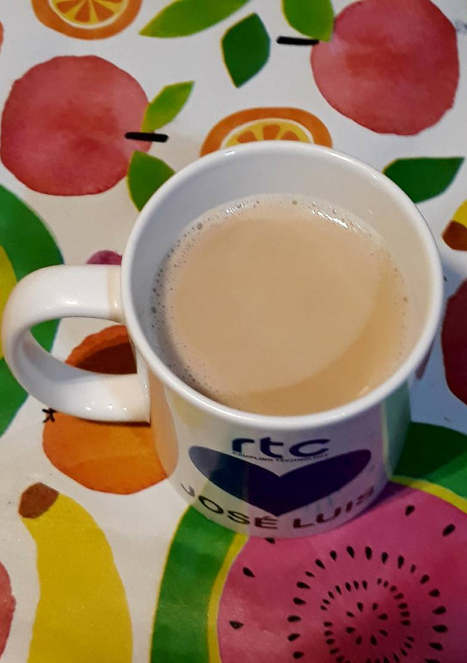 Una foto de Leche con tapioca