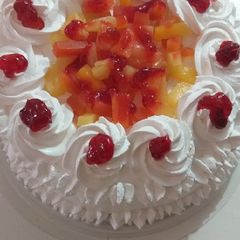 A picture of Black forest cake.