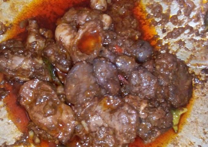 Anti Ribet, Membuat Rendang ati ampela rasa nendang Bahan Sederhana