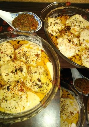 A picture of Baghare dahi bade.