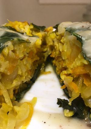 Una foto de Arrolladitos de espinaca y arroz integral